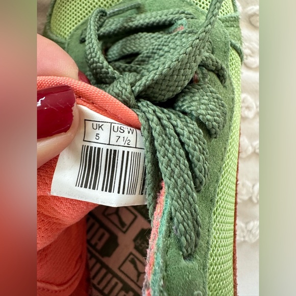 Puma 5000m Suede Running Sneakers In Green & Orange - Picture 10 of 11